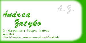 andrea zatyko business card